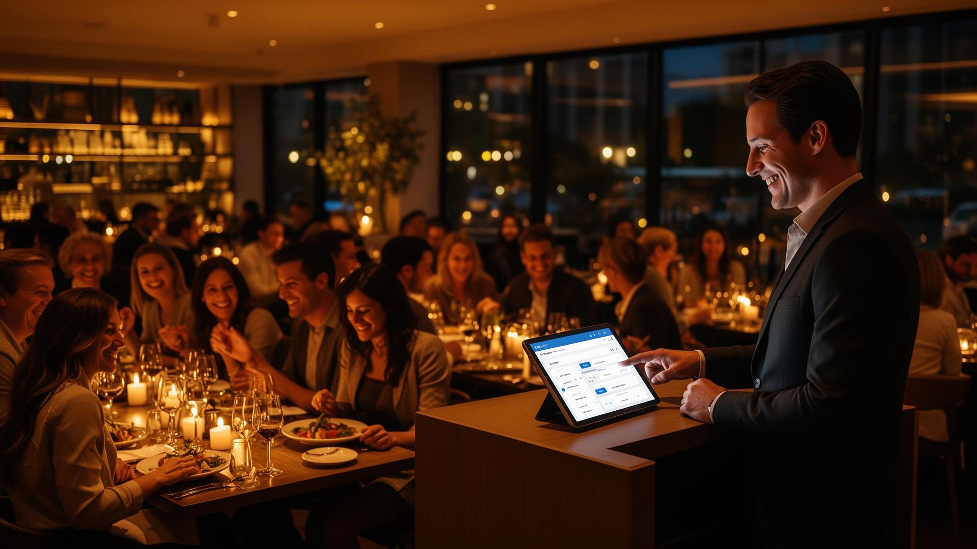 Restaurante lleno gestionado con el sistema VANTYX
